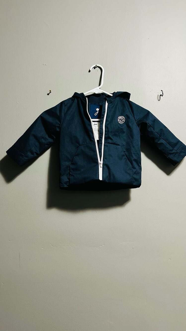 Jacadi Hooded Jacket Size 18M Navy Blue. Pc127
